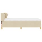 Lit Box Spring vidaXL avec Matelas - Crème  100x200 cm  Tissu