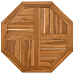 vidaXL Dessus de table 70x70x2 5 cm octogonal bois de teck massif
