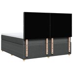vidaXL Sommier à lattes de lit avec matelas Gris foncé 200x200cm Tissu