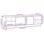 vidaXL Meuble TV Blanc 156x40x40 cm Bois de pin massif
