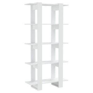 vidaXL Bibliothèque/séparateur de pièce blanc bois d'ingénierie