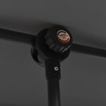 vidaXL Parasol de jardin avec mât en aluminium 180x110 cm anthracite