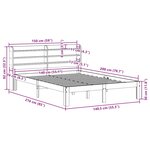 vidaXL Cadre de lit sans matelas cire marron 140x200cm bois pin massif