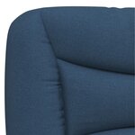 vidaXL Coussin de tête de lit bleu 120 cm tissu