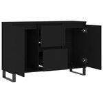 vidaXL Buffet noir 104x35x70 cm bois d’ingénierie