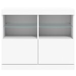 vidaXL Buffet avec lumières LED blanc 81x37x67 cm