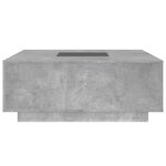 vidaXL Table basse avec LED infini gris béton 100x100x40 cm
