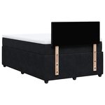 vidaXL Sommier à lattes de lit avec matelas noir 120x190 cm velours