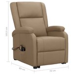 vidaXL Fauteuil de massage Cappuccino Similicuir
