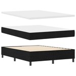 vidaXL Lit avec sommier avec matelas & LED noir 140x200 cm en tissu