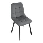 Lot de 2 chaises de salle à manger 89 x 44 x 52 cm gris foncé 03_0006748