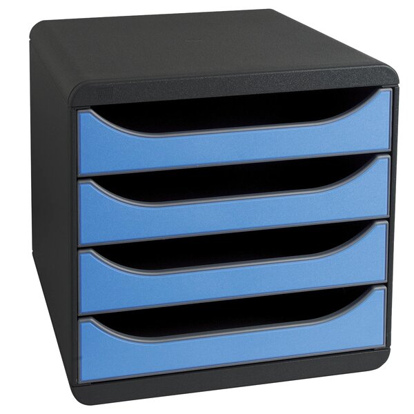 Module De Classement Big Box 4 Tiroirs Iderama - Bleu Glacé - Exacompta
