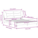 vidaXL Cadre de lit avec LED sans matelas cappuccino 160x200 cm