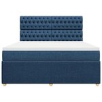 vidaXL Sommier à lattes de lit avec matelas Bleu 180x200 cm Tissu