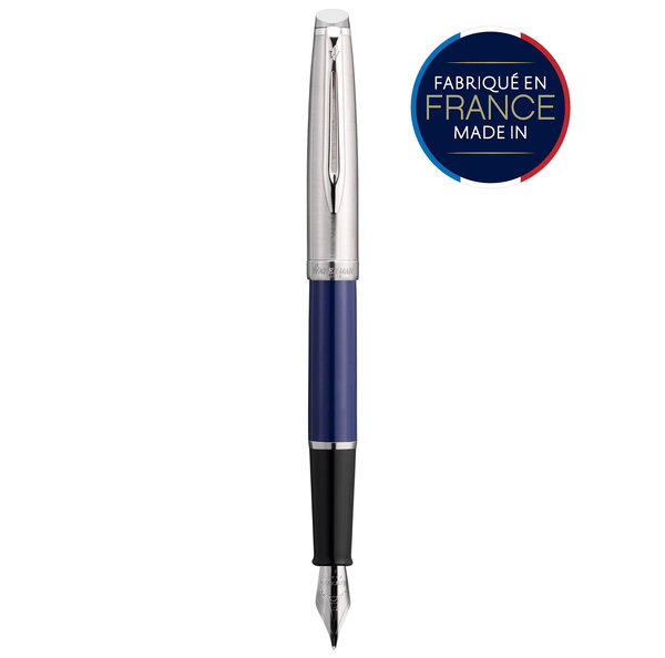 Waterman emblème stylo plume  bleu  plume fine  encre bleue  coffret cadeau