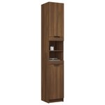 vidaXL Armoire de bain Chêne marron 32x34x188 5 cm Bois d'ingénierie
