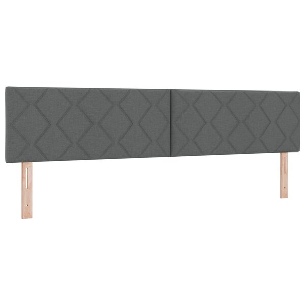 Tête de lit LED vidaXL Design Diamant Gris Foncé 200 cm Tissu