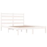 vidaXL Cadre de lit sans matelas blanc bois massif 160x200 cm