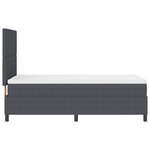 vidaXL Lit à Sommier Tapissier avec Matelas Gris Foncé 90x200 cm Tissu Velours Côtelé