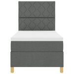 vidaXL Lit ressort gris foncé avec matelas 90x200 cm en tissu