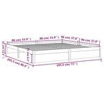 vidaXL Cadre de lit sans matelas blanc bois massif 180x200 cm