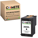 COMETE, PME française - 305XL - 1 Cartouche d'encre Compatible avec HP 305 ou 305XL Noire - pour HP DeskJet 2720 2700E 2700 2710E 2710 2721E 2723E 4120E Envy 6000 6020 6020E - 1 Noir