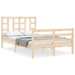 vidaXL Cadre de lit sans matelas 120x200 cm bois massif