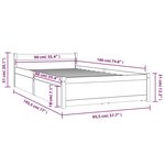 vidaXL Cadre de lit sans matelas avec tiroirs