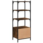 vidaXL Bibliothèque à 3 niveaux chêne fumé 41x30x109 5 cm