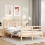 vidaXL Cadre de lit sans matelas 120x200 cm bois massif