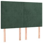vidaXL Sommier à lattes de lit et matelas Vert foncé 140x200cm Velours