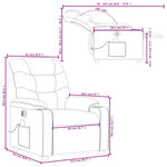 vidaXL Fauteuil de massage inclinable électrique Rouge bordeaux Tissu