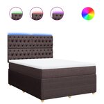 vidaXL Sommier à lattes de lit avec matelas Marron foncé 140x200 cm