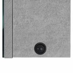 vidaXL Armoire de salle de bain à miroir LED Gris béton 62x14x60 cm