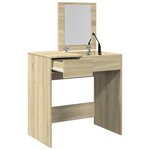 vidaXL Coiffeuse avec miroir chêne sonoma 73x46 5x120 cm