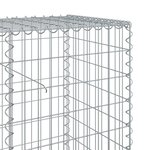 vidaXL Panier gabion avec couvercle 1200x50x100 cm fer galvanisé