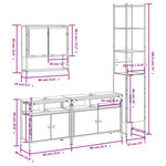 vidaXL Ensemble de meubles de salle de bain 4 Pièces Chêne fumé Bois
