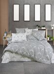 Parure de lit grise AGATHA 240 x 220 cm