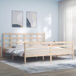 vidaXL Cadre de lit sans matelas 200x200 cm bois massif