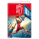 Carte BASKETBALL avec Enveloppe 12x17 5cm Pour sportif sportive basketteur basketteuse champion ou supporter d'une équipe - Collection Passion Sports des Jeux Olympiques - Fabriqué en France