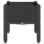 vidaXL Jardinière avec pieds noir 40x40x42 cm PP