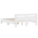 vidaXL Cadre de lit avec LED sans matelas blanc 150x200 cm