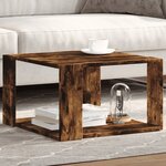 vidaXL Table basse chêne fumé 51 5x51 5x30 cm bois d'ingénierie