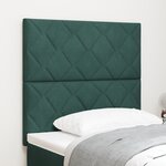 Tête de lit Design Blocs en Diamant Vert Foncé 100 cm Velours vidaXL