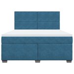 vidaXL Sommier à lattes de lit et matelas bleu 180x200 cm velours