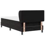 Lit à ressort vidaXL avec matelas noir 90x190 cm en velours