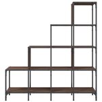 vidaXL Bibliothèque chêne marron 122x30x132cm bois ingénierie et métal