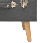 vidaXL Tabourets de rangement lot de 3 Gris foncé Tissu