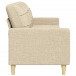 vidaXL Canapé à 3 places Crème 210 cm Tissu