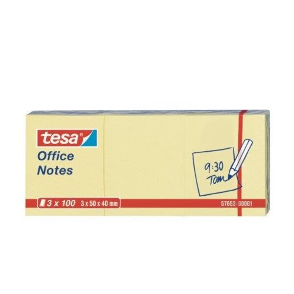 Office Notes, 50 x 75 mm, jaune TESA